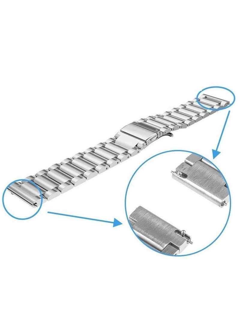 Generic Stainless Steel Quick Release Band WristStrap for Huawei Watch GT2 46mm silver  - Image 5