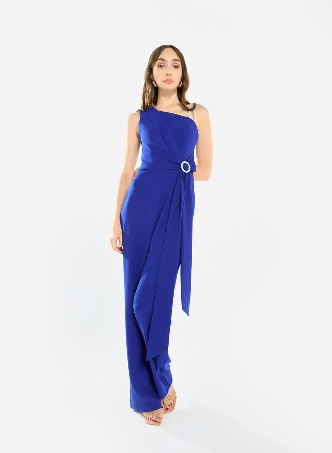 House of Moda Women Asymmetric One Shoulder Jumpsuit