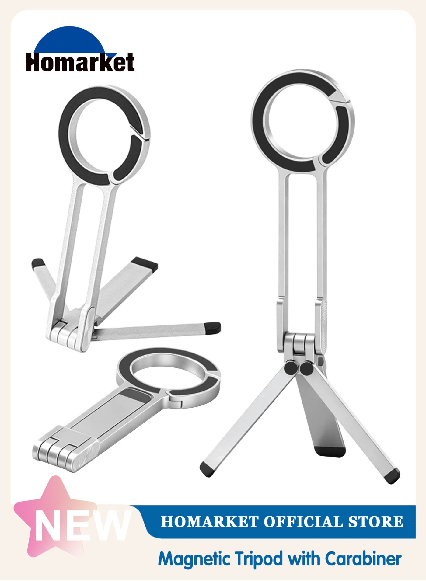 هوماركت HomarKet Steel Mini Magnetic Phone Tripod Stand