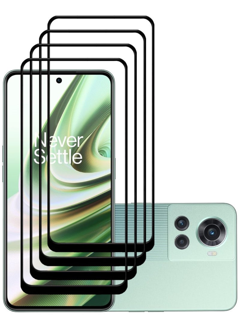ACLIX 4 Pieces Antistatic ESD Dustproof Premium Quality High Definition Tempered Glass Screen Protector Designed For OnePlus 10R - Image 1