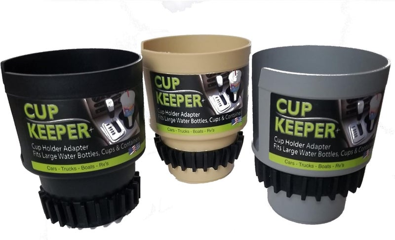 Gadjit Cup Keeper Plus2 PK WBeverage Bands Car Cup Holder Adapter Expands to Hold Larger Beverage Containers up to 37 DiameterFits 32 oz Flasks  Water Bottles - Image 2