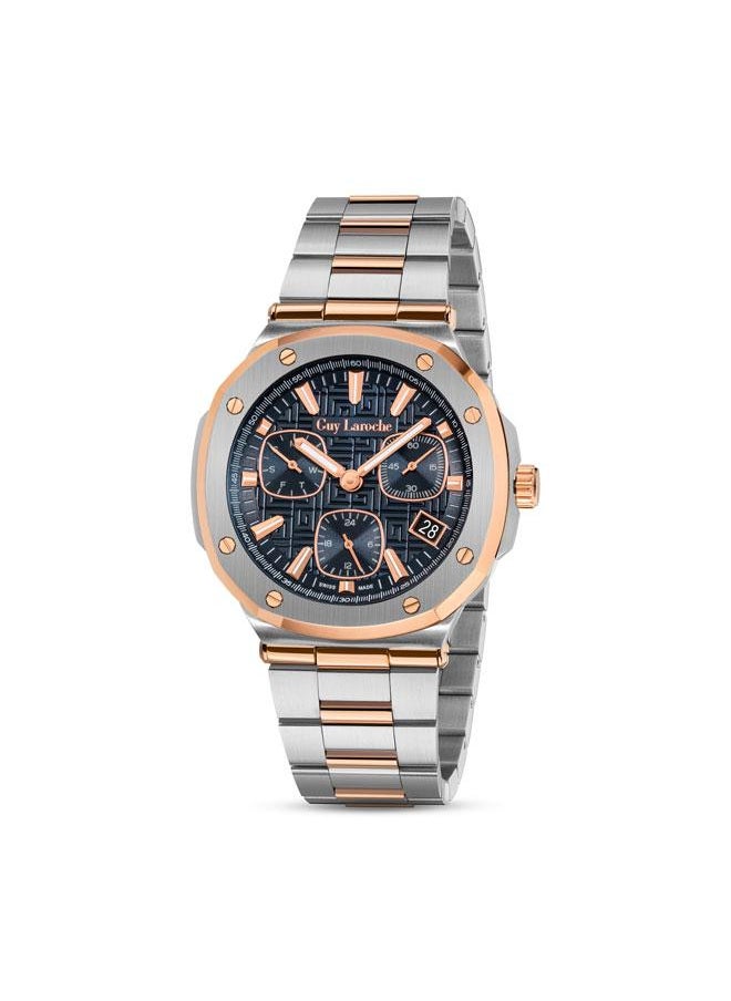 Guy Laroche Charlie 45.5mm Men's Multifunction Swiss Watch with Two-tone Stainless Steel Bracelet  - Image 1