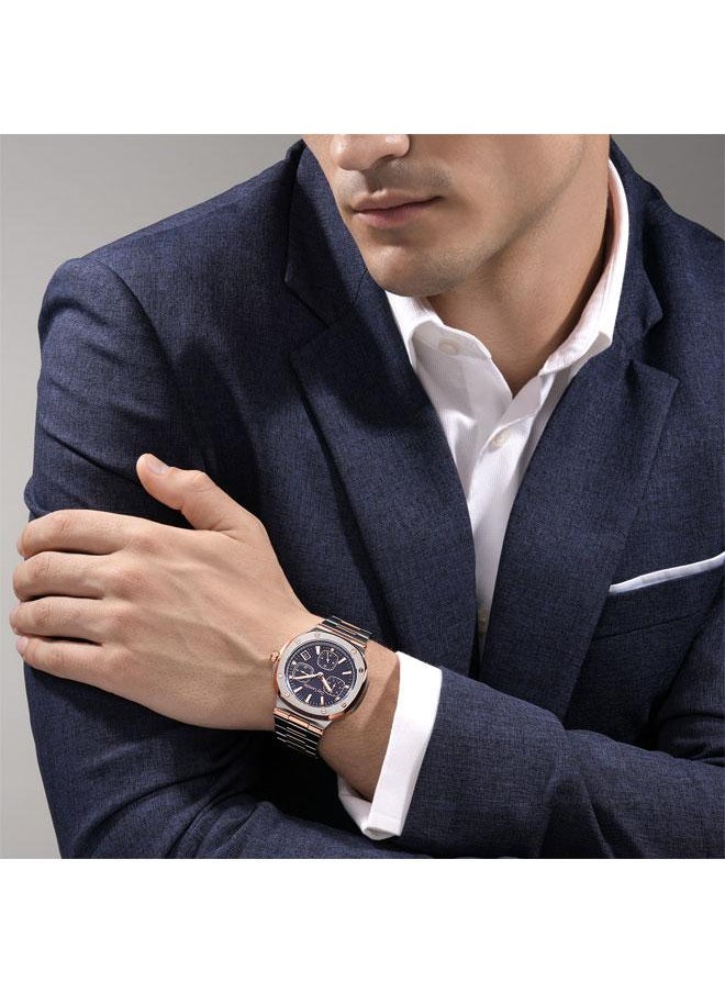 Guy Laroche Charlie 45.5mm Men's Multifunction Swiss Watch with Two-tone Stainless Steel Bracelet  - Image 5