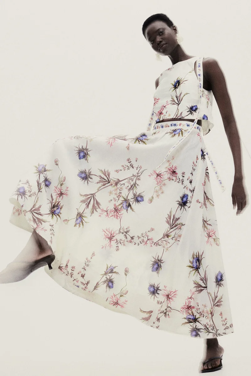 H&M Linen-blend skirt