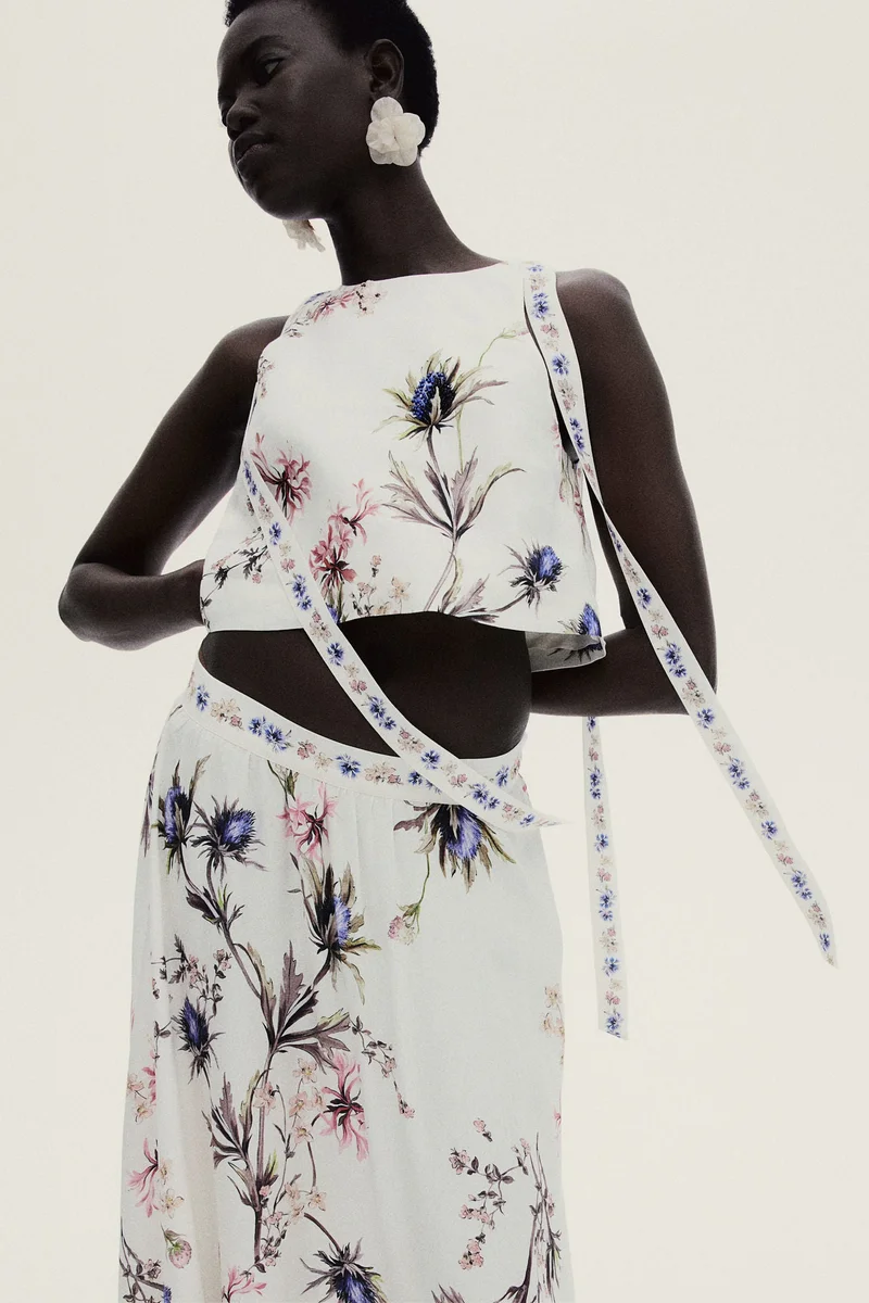 H&M Linen-blend skirt