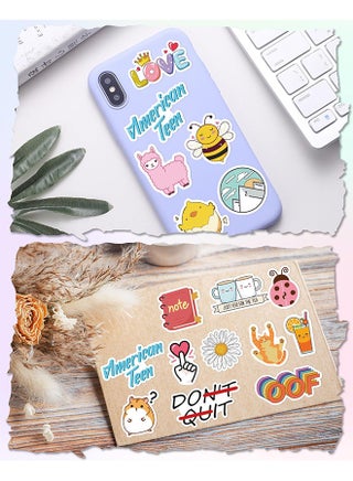 100 Pcs Sticker for Water Bottles, Cute Vinyl Waterproof Vsco Laptop Stickers for School Students Gifts for Kids Teens Girls - view 4