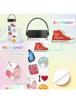 100 Pcs Sticker for Water Bottles, Cute Vinyl Waterproof Vsco Laptop Stickers for School Students Gifts for Kids Teens Girls - view 3