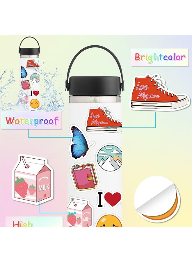 Lemon 100 Pcs Sticker for Water Bottles, Cute Vinyl Waterproof Vsco Laptop Stickers for School Students Gifts for Kids Teens Girls - Image 3