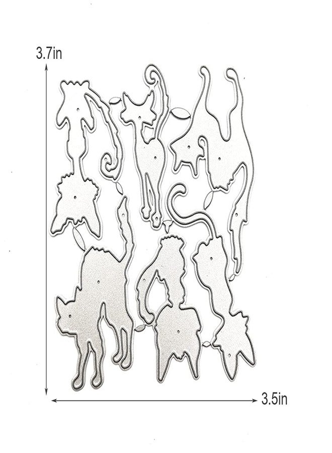 LZBRDY 6 Pieces/Set Halloween Cats Metal Cutting Dies for Scrapbooking and Card Making Birthday Christmas Craft Die Cuts - Image 2