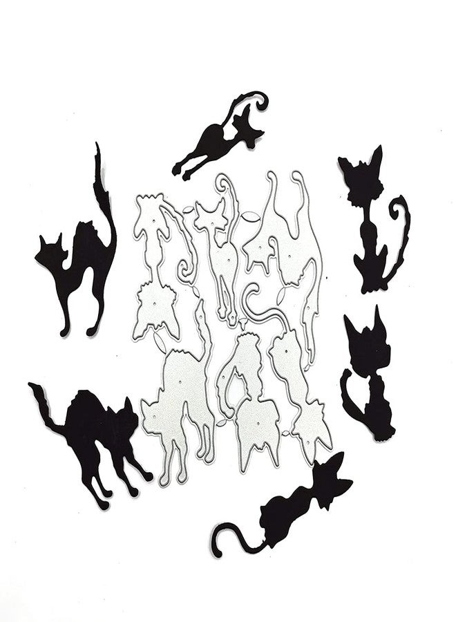 LZBRDY 6 Pieces/Set Halloween Cats Metal Cutting Dies for Scrapbooking and Card Making Birthday Christmas Craft Die Cuts - Image 4