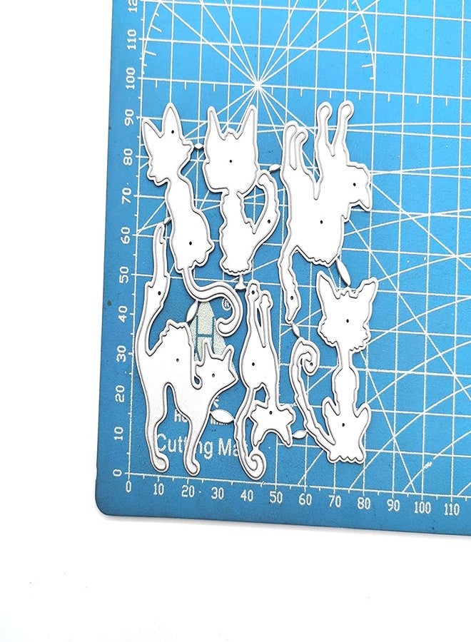 LZBRDY 6 Pieces/Set Halloween Cats Metal Cutting Dies for Scrapbooking and Card Making Birthday Christmas Craft Die Cuts - Image 3