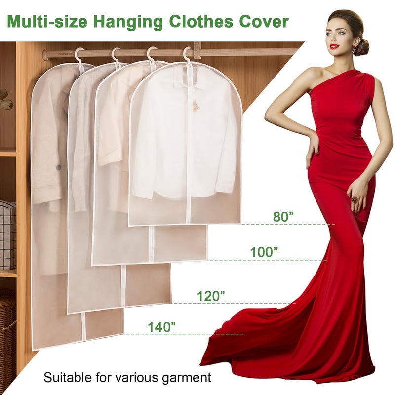 Clothes Cover 20 Pack Hanging Garment Bags, Dustproof Dress Bag with Zipper - Image 3