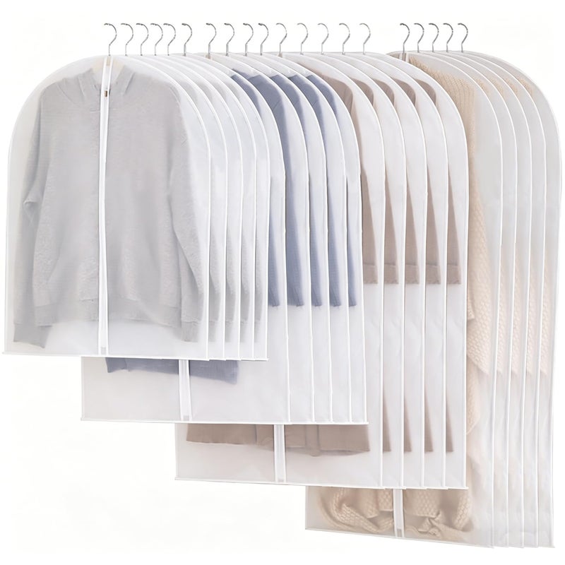 Clothes Cover 20 Pack Hanging Garment Bags, Dustproof Dress Bag with Zipper - Image 1