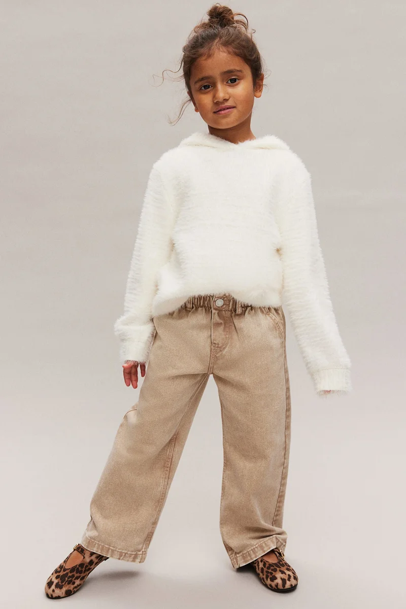 H&M Wide leg paper bag jeans