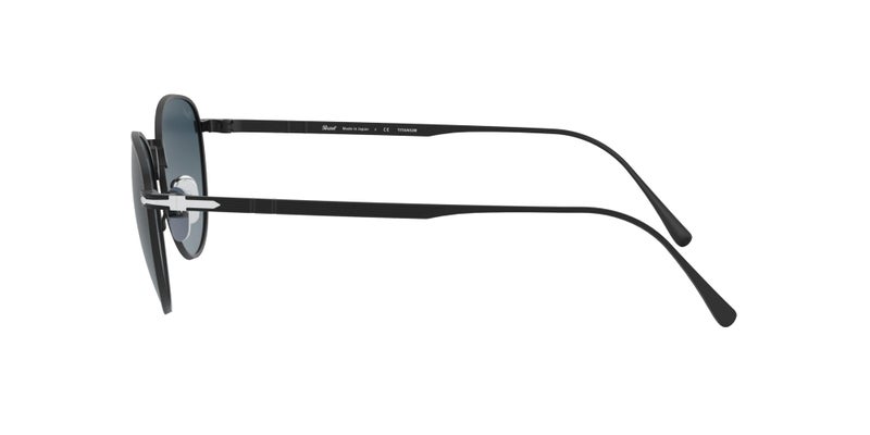 Persol PO5002ST Round Sunglasses, Matte Black/Azure Gradient Blue, 51 mm - Image 4