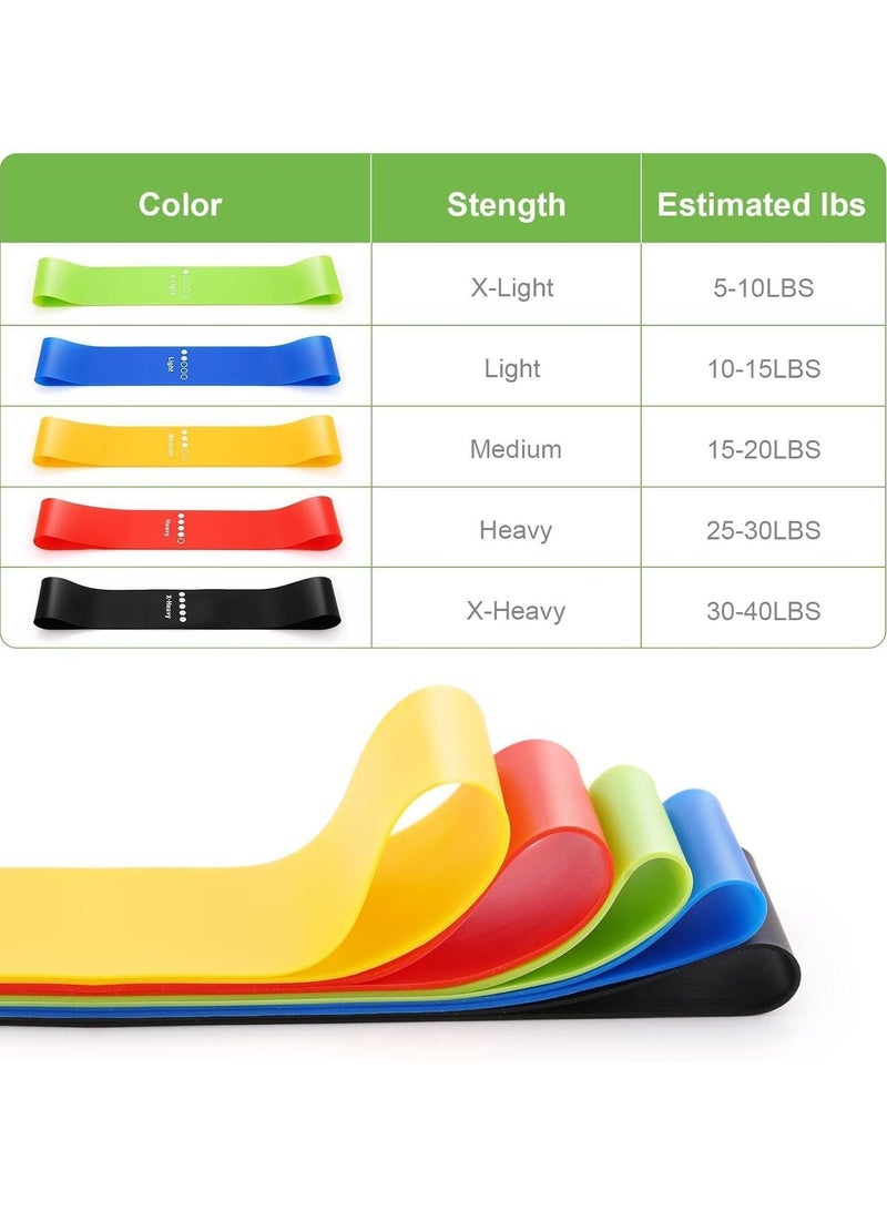 Generic 5PCS Exercise Resistance Bands, 5 Resistance Level Exercise Resistance Band Sets, Multi-color Exercise Bands for Indoor and Outdoor Fitness, Home Fitness Gym Yoga Pilates, 5 Colors - Image 2