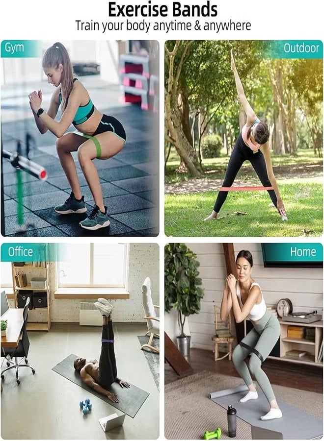 Generic 5PCS Exercise Resistance Bands, 5 Resistance Level Exercise Resistance Band Sets, Multi-color Exercise Bands for Indoor and Outdoor Fitness, Home Fitness Gym Yoga Pilates, 5 Colors - Image 3