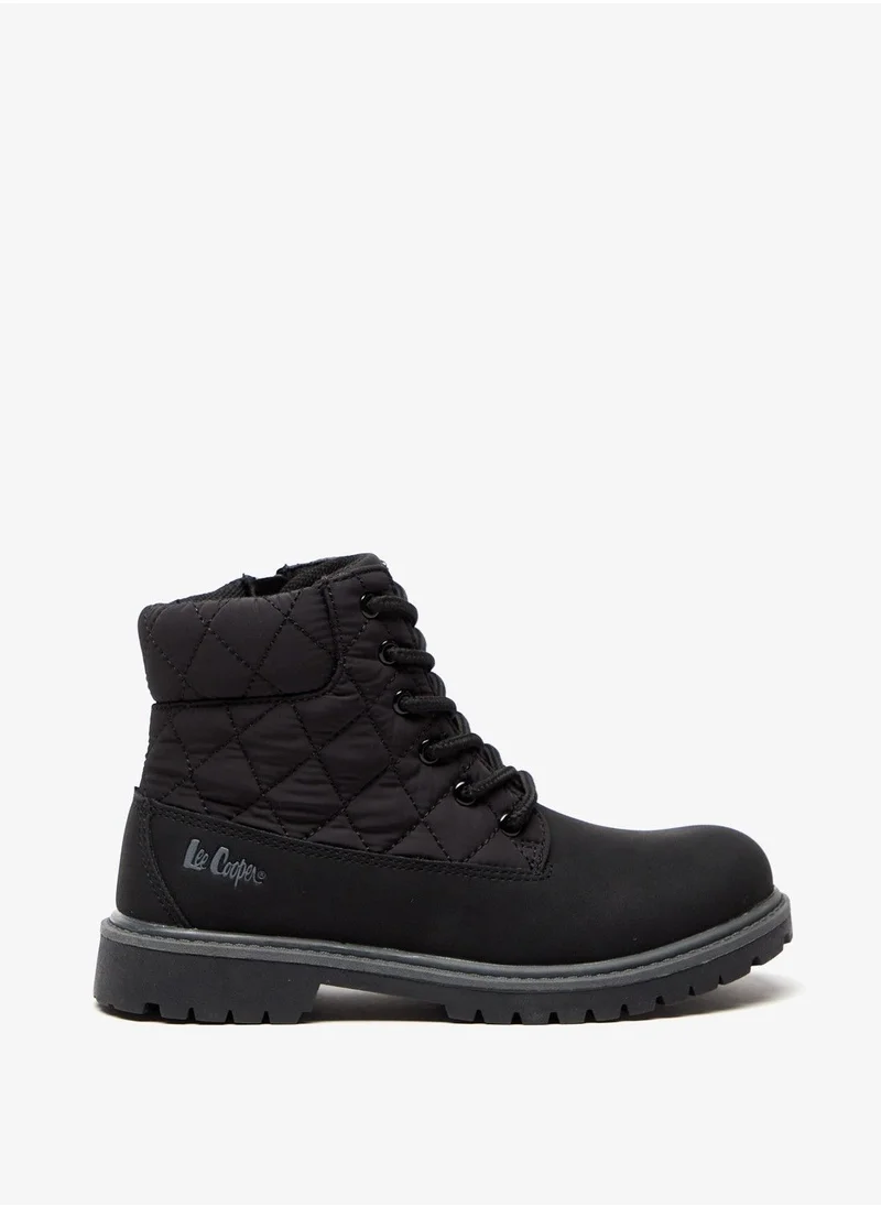 لي كوبر Boys' High Cut Boots with Zip Closure