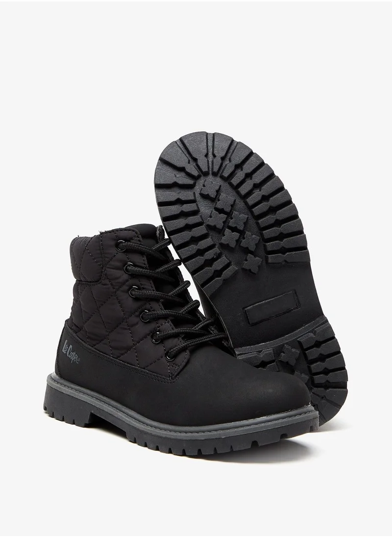 لي كوبر Boys' High Cut Boots with Zip Closure