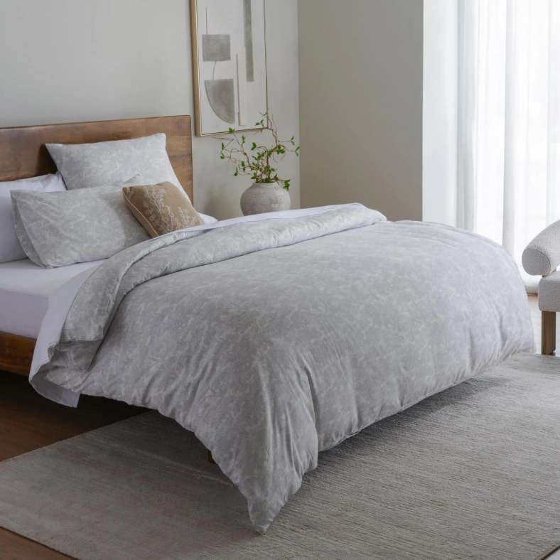 Pan Home Mere Garden 3-piece Duvet Cover Set 160x200cm - Grey - 121HEM9900176 - Image 1