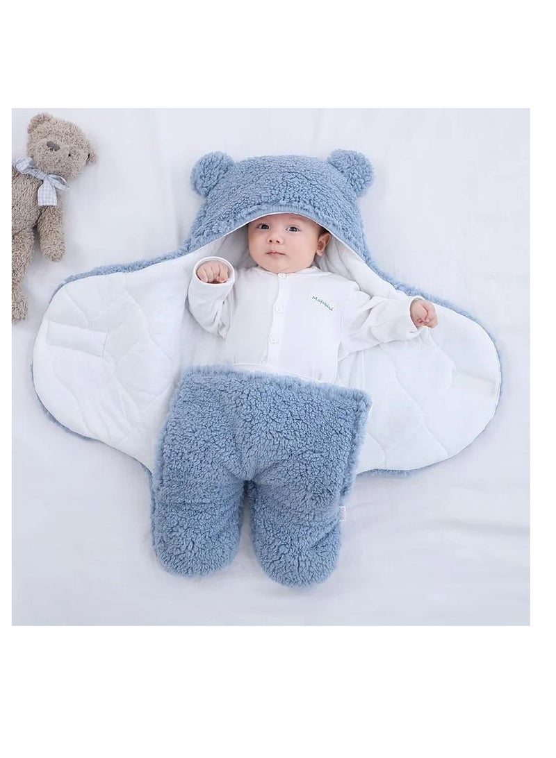 BAIG Baby Sleeping Bags Thicken Newborn Baby Wrap Blanket Winter Warm Newborn Envelope Soft Infant Sleeping Bag 0-9 Months - Image 2