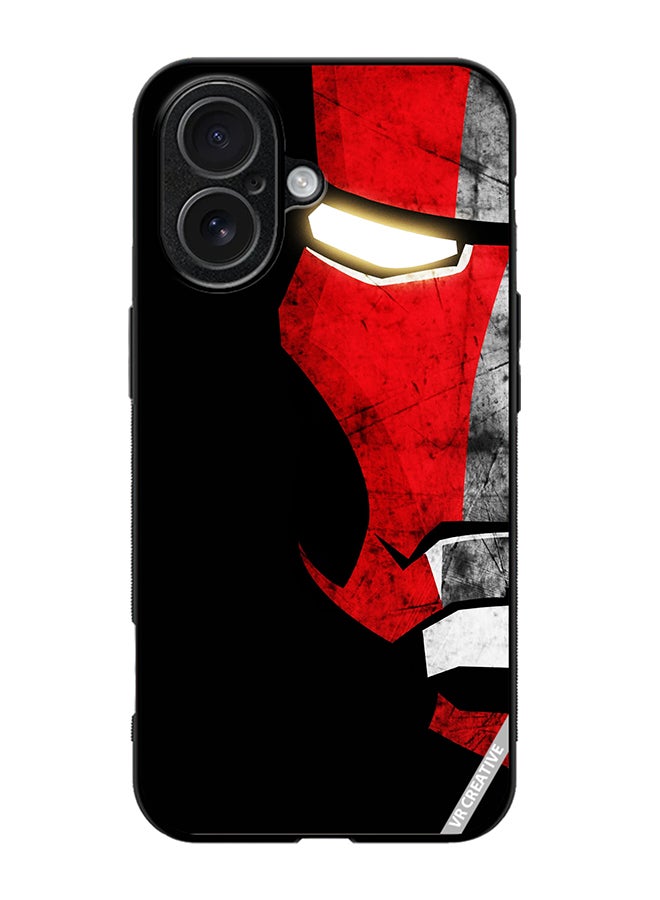 Protective Case Cover For Apple iPhone 17 Half Face Iron Man Design Multicolour