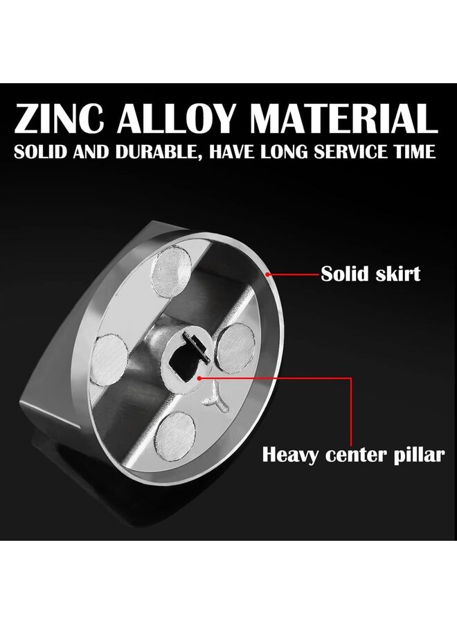 مقبض موقد غاز، 6 قطع من مقبض التحكم في الموقد المصنوع من الفولاذ المقاوم للصدأ، مفتاح موقد النطاق المصنوع من الزنك بديل لمعظم المواقد الحديثة - Image 3