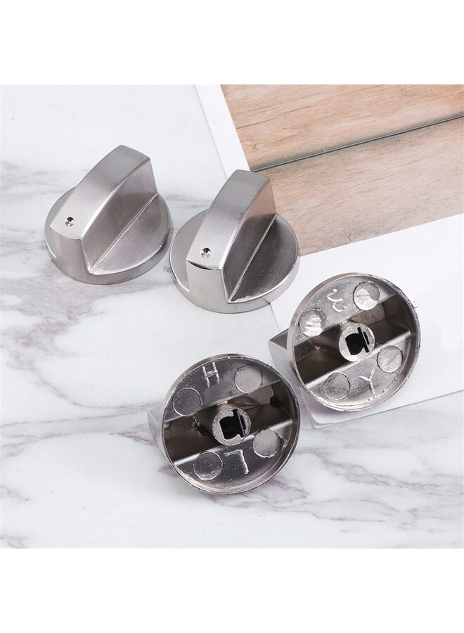 مقبض موقد غاز، 6 قطع من مقبض التحكم في الموقد المصنوع من الفولاذ المقاوم للصدأ، مفتاح موقد النطاق المصنوع من الزنك بديل لمعظم المواقد الحديثة - Image 4