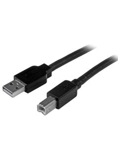 15m / 50 ft Active USB 2.0 A to B Cable - Long 15 m USB Cable - 50 ft USB Printer Cable - 1x USB A (M), 1x USB B (M) - Black (USB2HAB50AC)