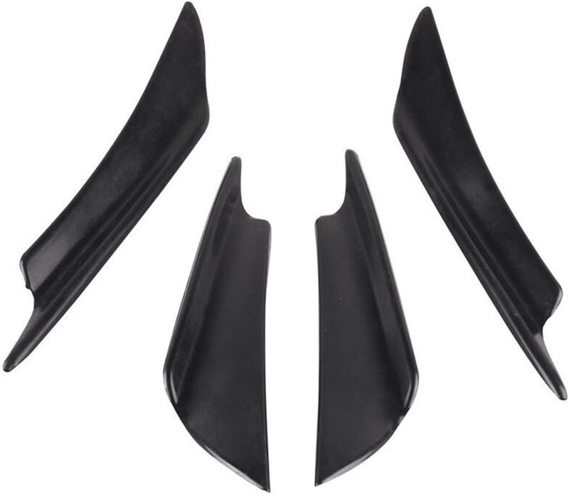 Yurefax 4 Pcs Black Carbon Fiber Car Spoiler Trim - Image 1