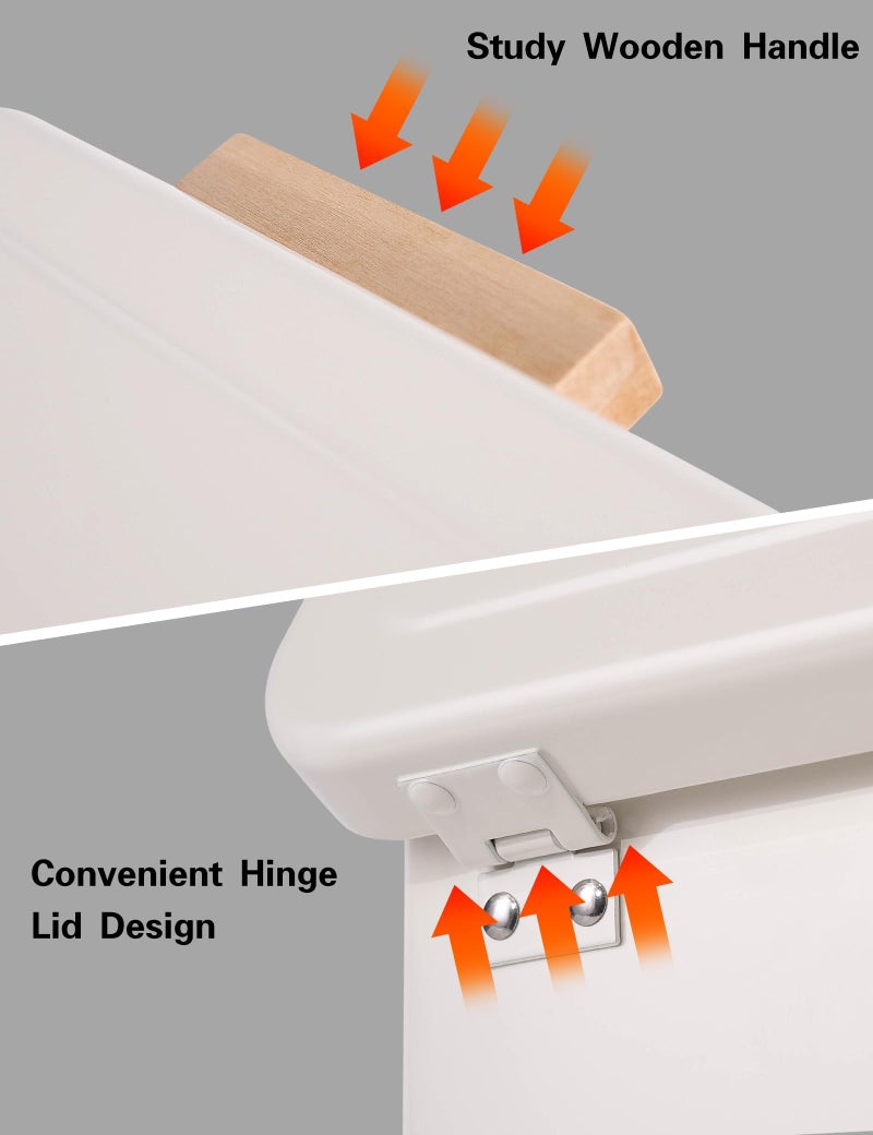 Candco Dryer Sheet Holder with Hinged Lid for Laundry Room Organization, Metal Farmhouse Dryer Sheet Container, Laundry Room Decor and Accessories (Cream) - Image 3