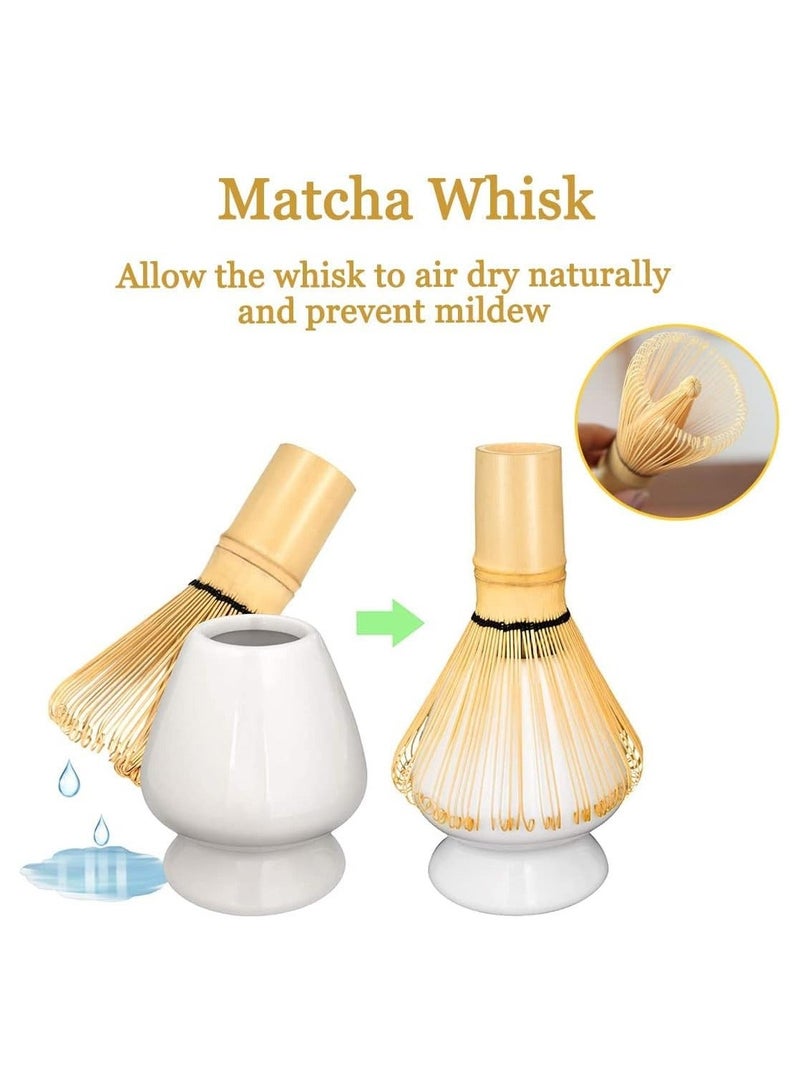 HOMESTAR 4-Piece Japanese Style Traditional Handmade Matcha Tea Whisk and Glass Bowl Tool Gift Kit - Image 5