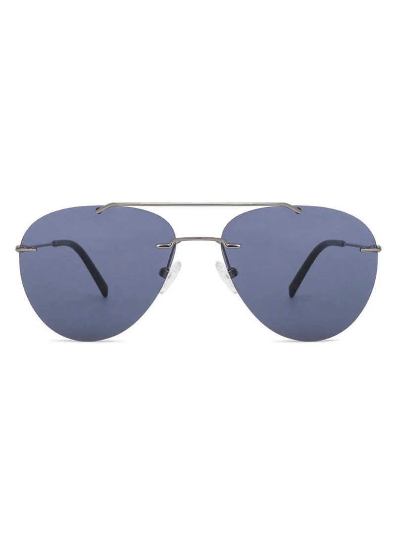 جون جاكوبس John Jacobs | Gunmetal - Blue | Full Rim Pilot Stylish &amp; Premium Polarized Sunglasses | JJ Tints | 100% UV Protected | Men &amp; Women | Medium | JJ S13151