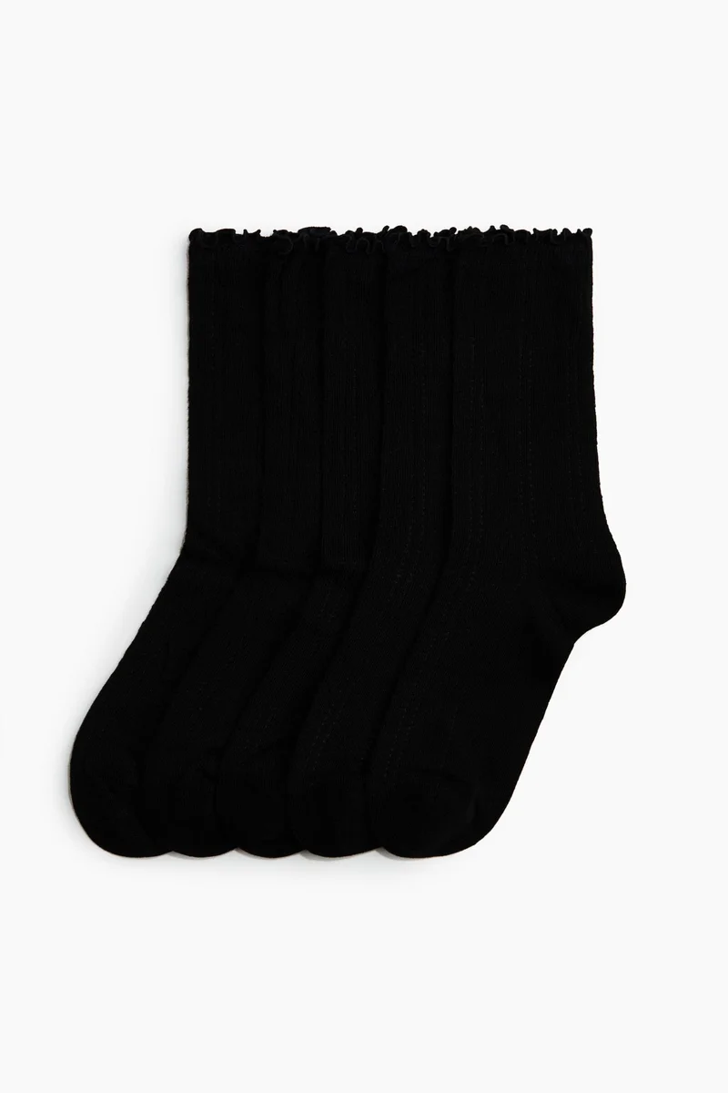 H&M 5-pack pointelle-knit socks