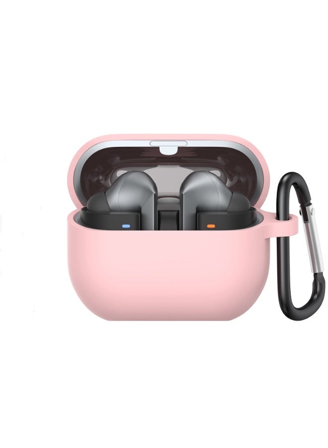 Soft Silicone Cover For Samsung Galaxy Buds 3/3 Pro Case With Hook Antifall Protective Sleeve Accessories (Pink) - Image 1