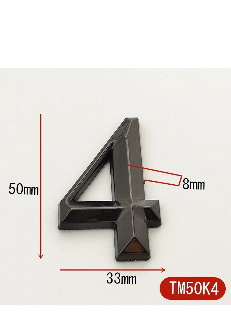 Generic - Gate Digits 0 To 9 Plastic Number Tag Numeral Door Plaque House Drawer Sign Plating Home Office Sticker Address Door Label - Image 1