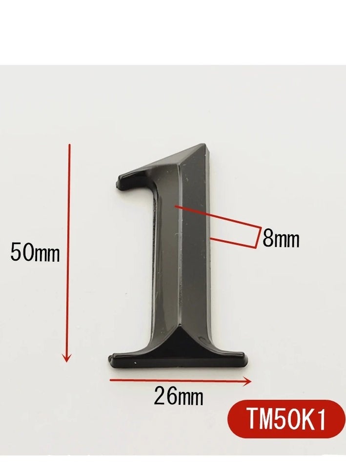 Generic - Gate Digits 0 To 9 Plastic Number Tag Numeral Door Plaque House Drawer Sign Plating Home Office Sticker Address Door Label - Image 1