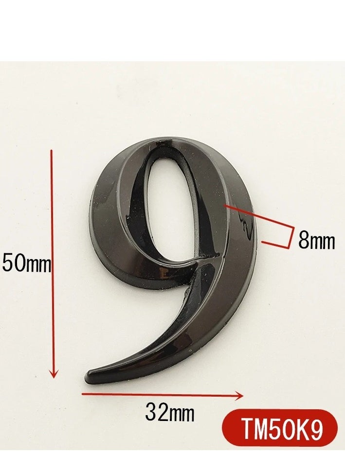Generic - Gate Digits 0 To 9 Plastic Number Tag Numeral Door Plaque House Drawer Sign Plating Home Office Sticker Address Door Label - Image 1