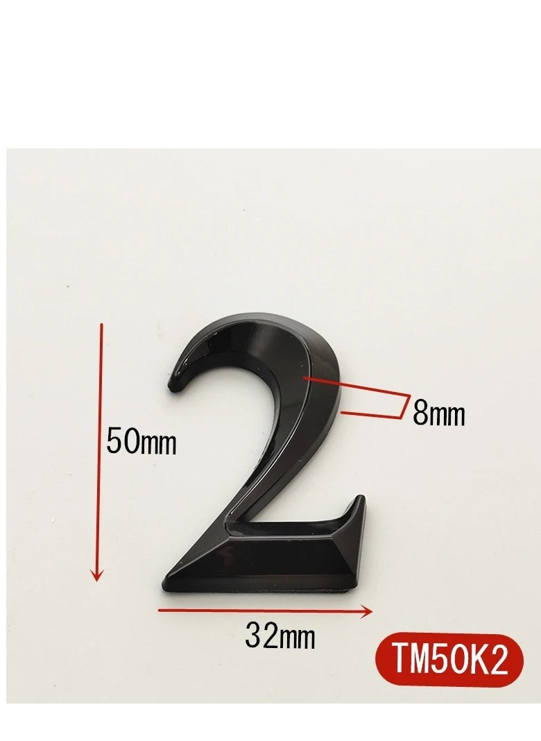 Generic - Gate Digits 0 To 9 Plastic Number Tag Numeral Door Plaque House Drawer Sign Plating Home Office Sticker Address Door Label - Image 1