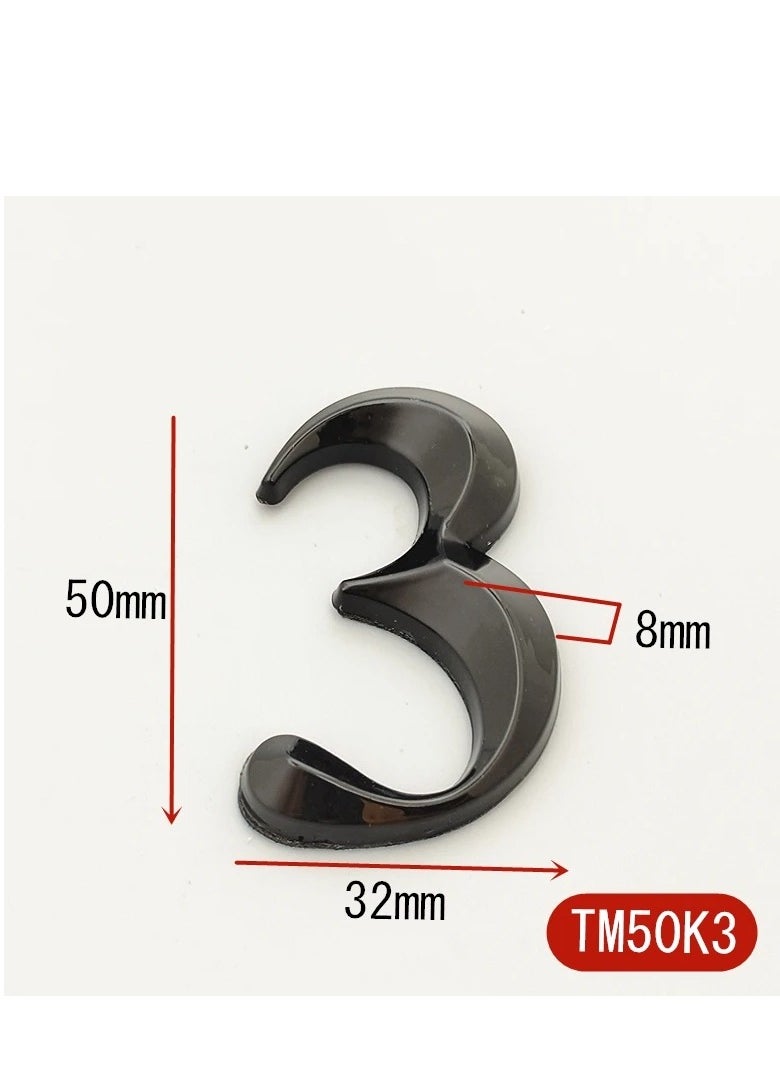 Generic - Gate Digits 0 To 9 Plastic Number Tag Numeral Door Plaque House Drawer Sign Plating Home Office Sticker Address Door Label - Image 1