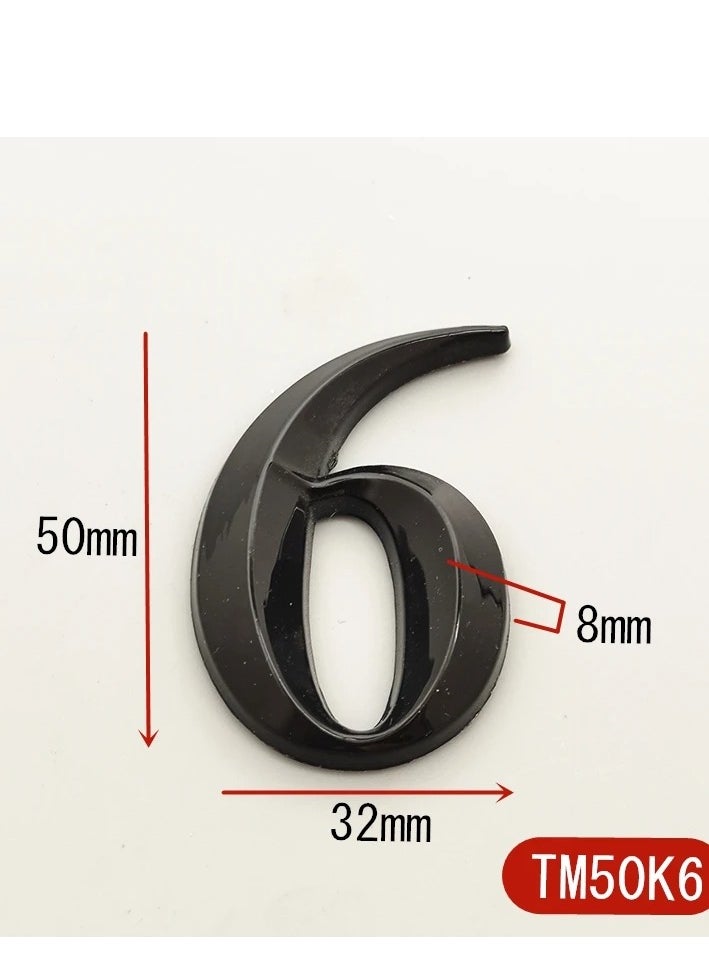 Generic - Gate Digits 0 To 9 Plastic Number Tag Numeral Door Plaque House Drawer Sign Plating Home Office Sticker Address Door Label - Image 1