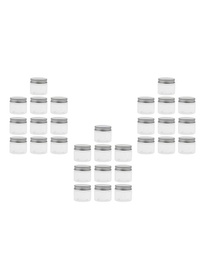 silvercnc 30pcs 50ml Empty Cosmetic Pots Lip Balm Containers Plastic Tins with  - Image 1