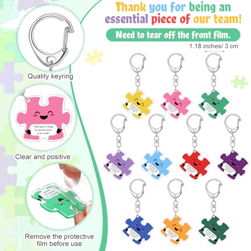 Geelin 40 Set Cna Week Gifts Bulk 2026 Team Puzzle Keychain Thank You Gifts for Nursing Assistant Coworker Appreciation Graduation Essential Piece - Image 3