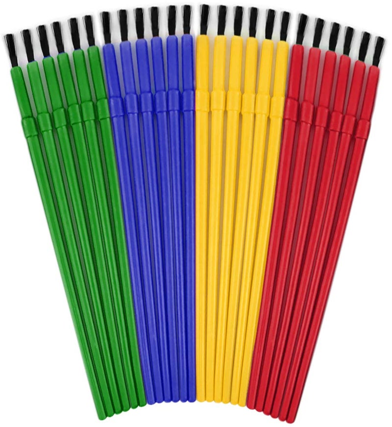Paint Brushes for Kids Paint Brushes Bulk Paint Brushes Kids Paint Brush Set Watercolor Brushes for Kids Toddler Art Supplies Artist Paint Brushes Art Party Supplies Craft Paint Brushes Bulk 24 Pcs