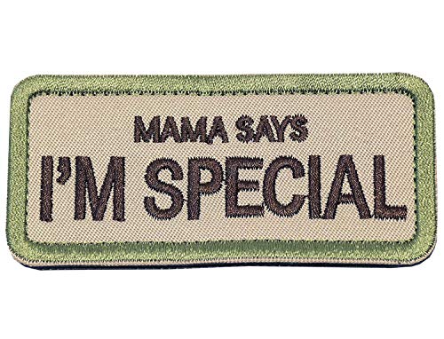 Ehope Mama Says I'm Special Patch Tactical Military Patches Funny Embroidered Fastener Hook and Loop Patches 3.54" x 1.57"(I'm Special-MiCai) - Image 1