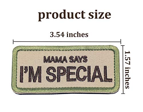 Ehope Mama Says I'm Special Patch Tactical Military Patches Funny Embroidered Fastener Hook and Loop Patches 3.54" x 1.57"(I'm Special-MiCai) - Image 2