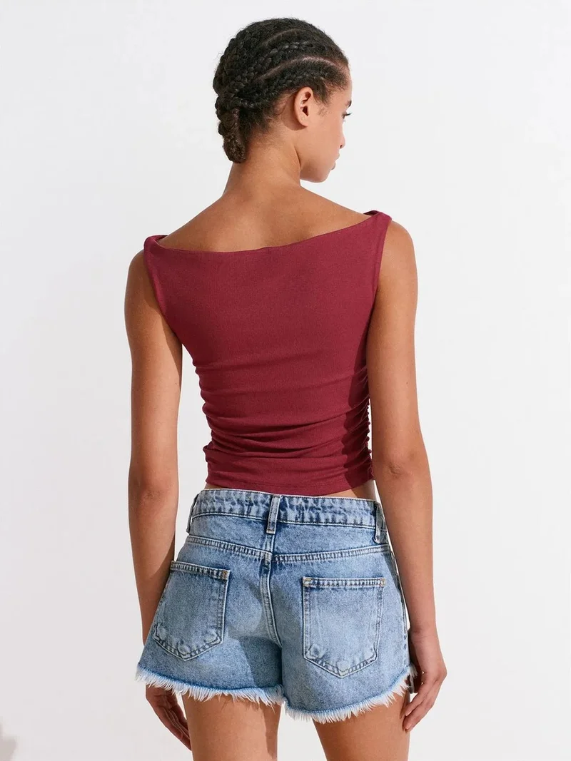 ديلفين DILVIN Women’s High-Waist Denim Shorts
