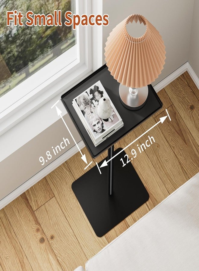 RCHYFEED Small Side Tables for Small Spaces, End Table Metal Side Table Set of 2, Height Adjustable 17-29.6 Inch Side Tables TV Tray Table for Couch, Sofa, Bedroom, Living Room, Indoor & Outdoor - Image 2