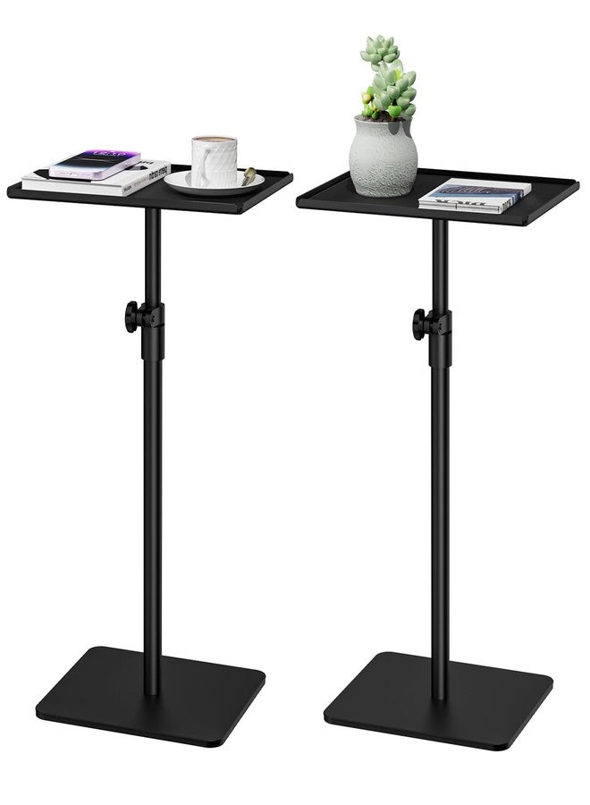 RCHYFEED Small Side Tables for Small Spaces, End Table Metal Side Table Set of 2, Height Adjustable 17-29.6 Inch Side Tables TV Tray Table for Couch, Sofa, Bedroom, Living Room, Indoor & Outdoor - Image 1