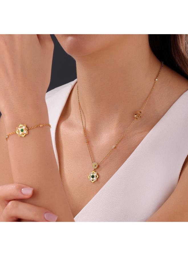 CERRUTI 1881 Ottavia  Malachite Crystals Neckla - Image 4